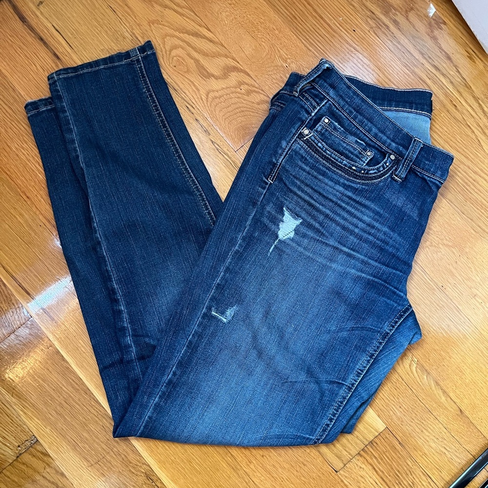 White House Black Market Dark Blue Skinny Jeans